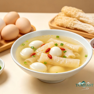 Quail Egg and Bamboo Fungus Soup