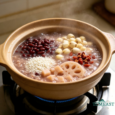 Red Adzuki Bean and Lotus Root Porridge