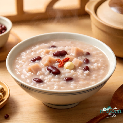 Red Adzuki Bean and Lotus Root Porridge