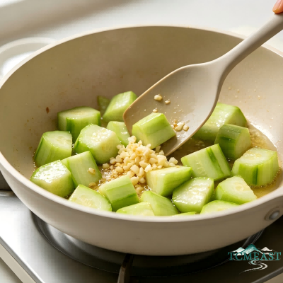 Stir-fried Loofah with Garlic