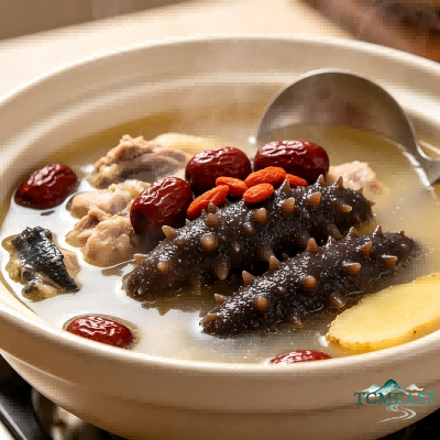 Sea Cucumber and Silky Fowl Soup