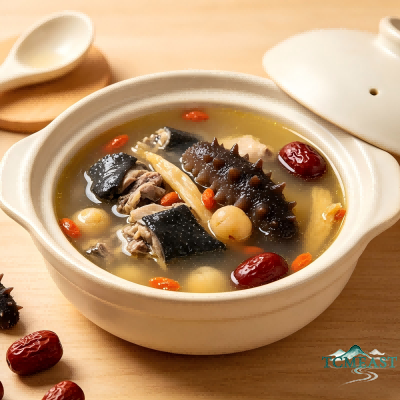 Sea Cucumber and Silky Fowl Soup