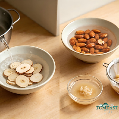 White Peony and Peach Kernel Porridge
