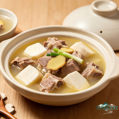 Gegen and Pork Spine Soup