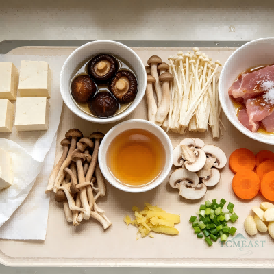 Mixed Mushroom and Tofu Clay Pot