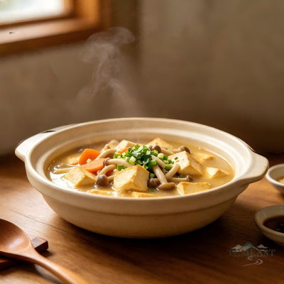 Mixed Mushroom and Tofu Clay Pot