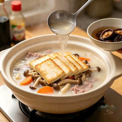 Mixed Mushroom and Tofu Clay Pot