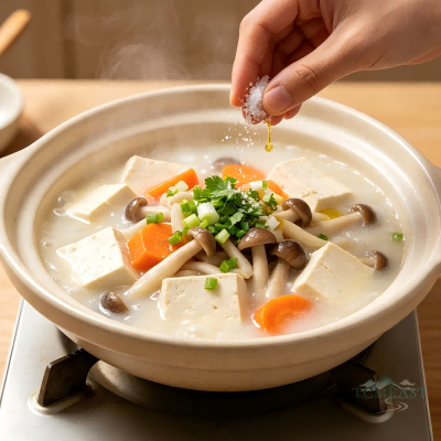 Mixed Mushroom and Tofu Clay Pot