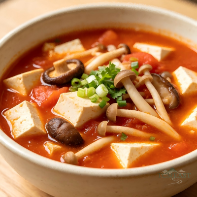 Tomato, Tofu and Mushroom Stew