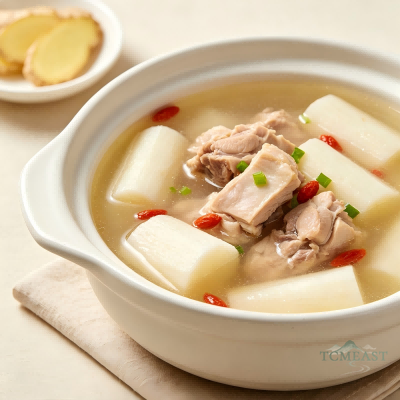 Chinese Yam Stew with Skinless Chicken Breast