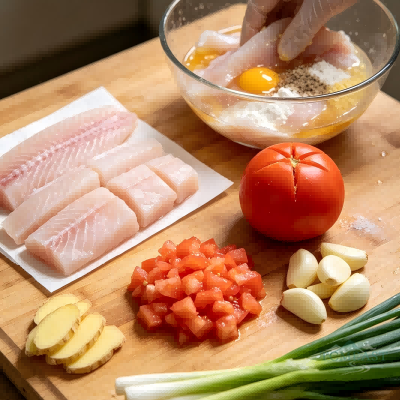 Tomato Stew with Basa (Swai) Fish Fillets