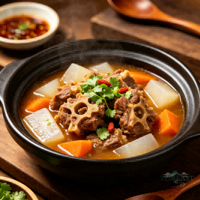 Oxtail Clay Pot Stew (Niúwěi Shāguō)