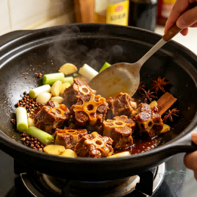 Oxtail Clay Pot Stew (Niúwěi Shāguō)