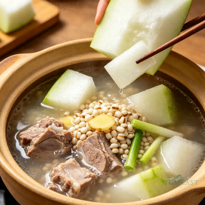 Winter Melon, Coix Seed & Pork Rib Soup