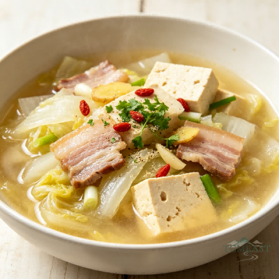 Chinese Cabbage & Frozen Tofu Stew