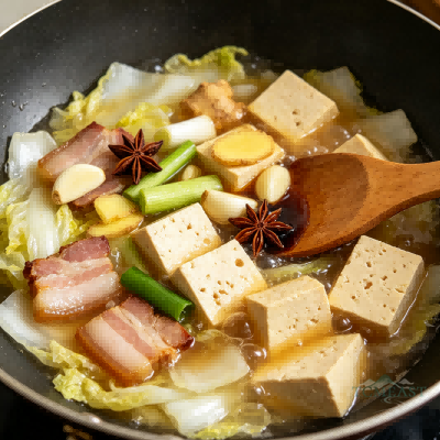 Chinese Cabbage & Frozen Tofu Stew