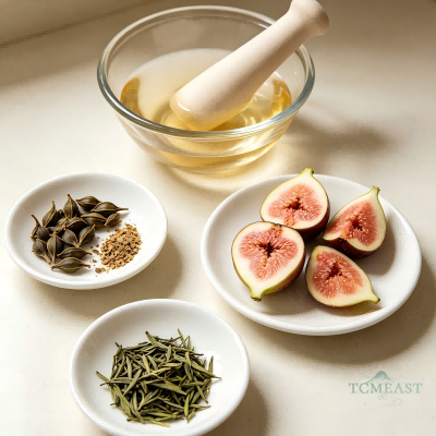 Dried Fig & Forsythia Tea (Wuhuaguo Lianqiao Cha)