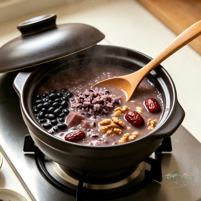 Black Bean & Purple Rice Congee