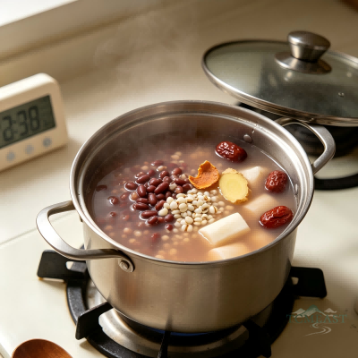 Red Adzuki Bean, Coix Seed & Chinese Yam Soup