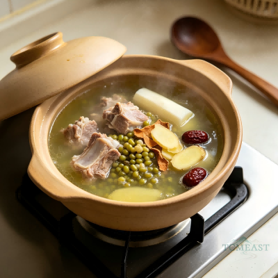 Chinese Yam, Pork Rib & Mung Bean Soup
