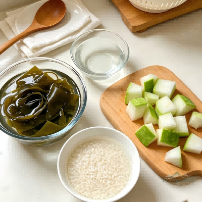 Seaweed & Winter Melon Congee (Haidai Donggua Zhou)