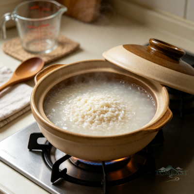Chicken Gizzard Lining Congee (Ji Nei Jin Zhou)
