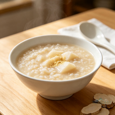 Chicken Gizzard Lining & Chinese Yam Congee (Ji Nei Jin Shanyao Zhou)
