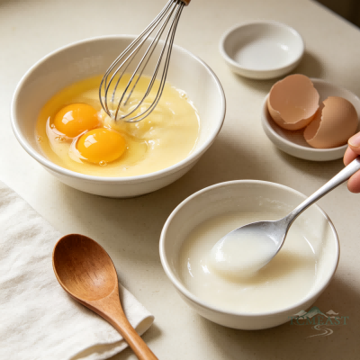 Malt & Hawthorn Egg Custard Soup (Maiya Shanzha Dan Geng)